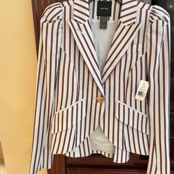 Smythe Pouf Sleeve One Button Blazer - Picture 1 of 5